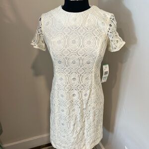 EVAN PICONE Ivory Lace Mini Dress NWT